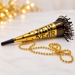 Happy New Year Horn Necklace